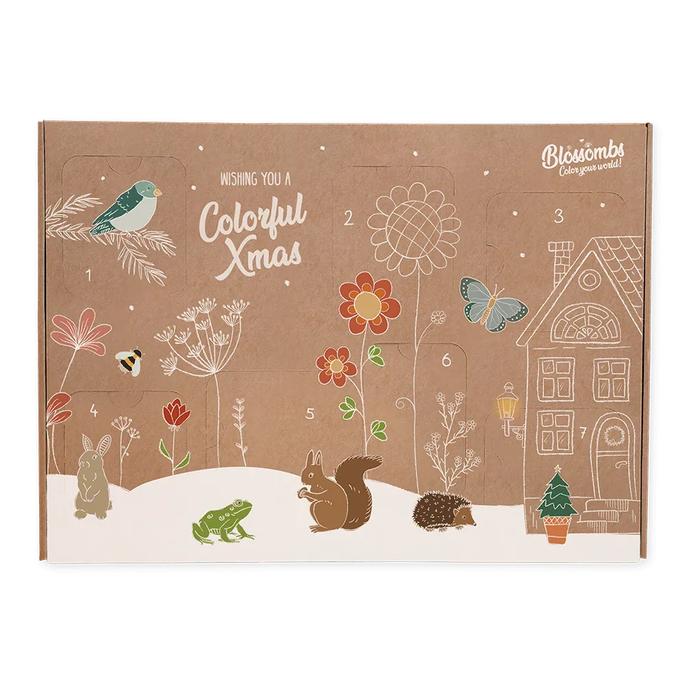 Blossombs Adventskalender frøbomber 7 låger jule