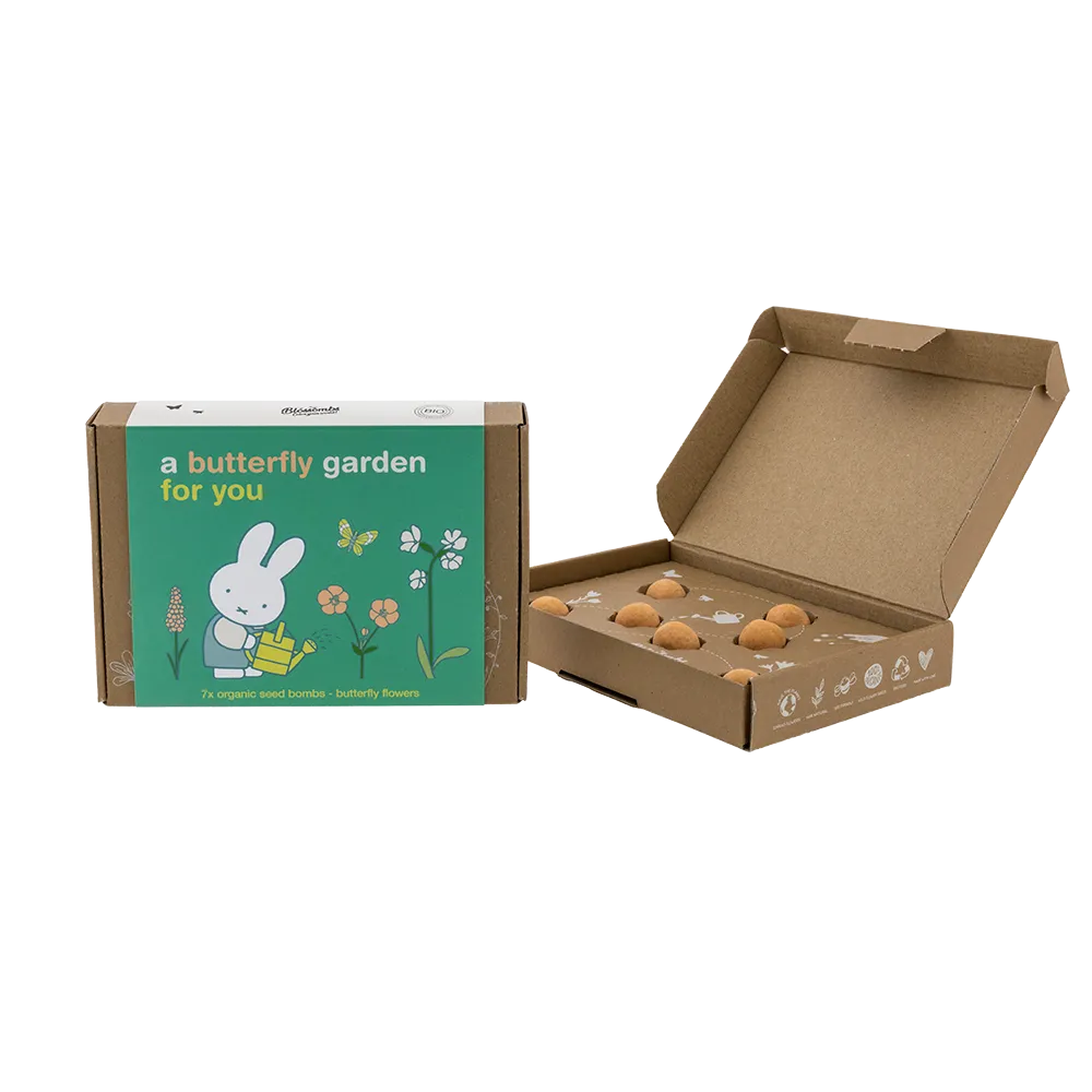 Blossombs gaveæske 7 frøbomber miffy sommerfugl