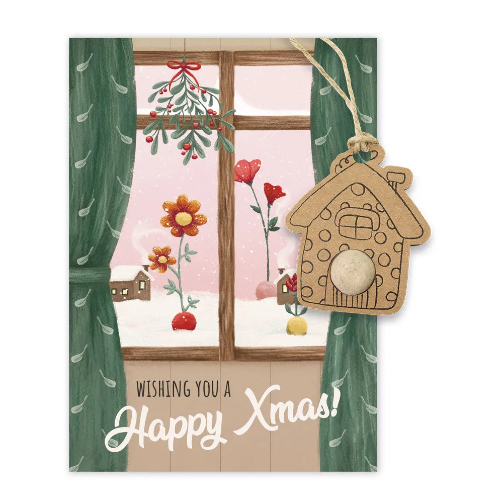 Blossombs Happy Xmas frøbomber 1 stk julekort