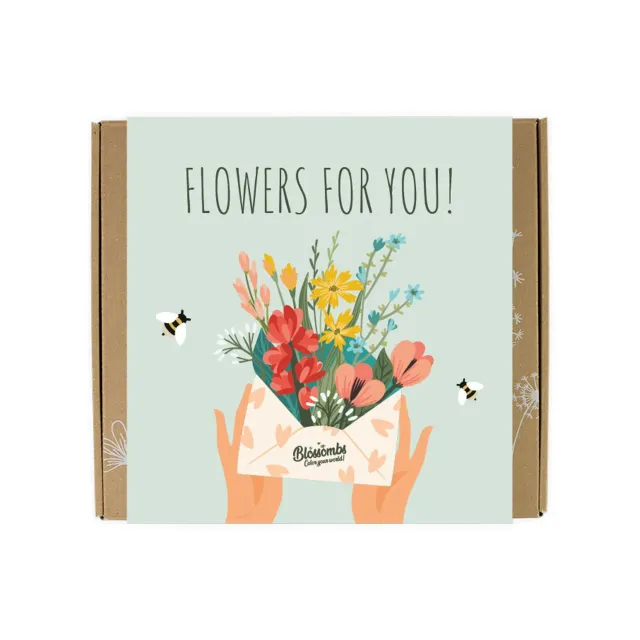 Buzzy Seeds Flowers For You frøbomber 9-pak gaveæske