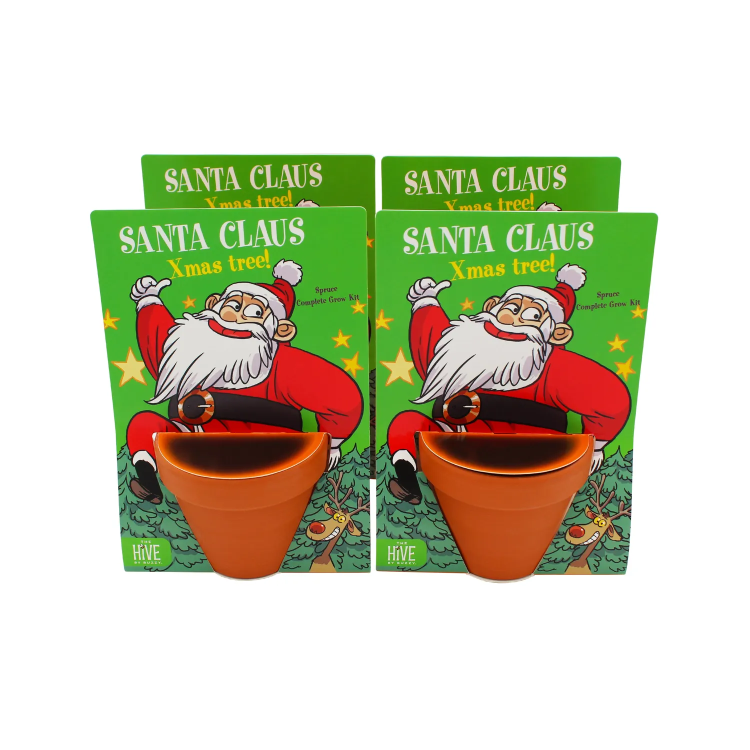 Buzzy Seeds Christmas Tree dyrkningssæt 4-pak gran