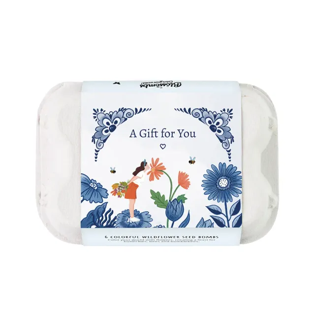 Buzzy Seeds Wildflower Mini frøbomber æggebakke 6 stk