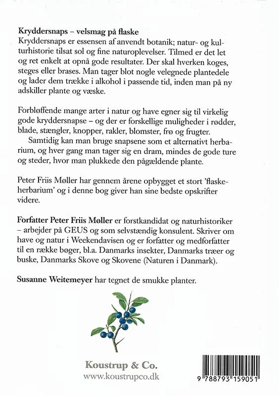 Urtegartneriet øko Kryddersnaps Velsmag på flaske bog krydderurter
