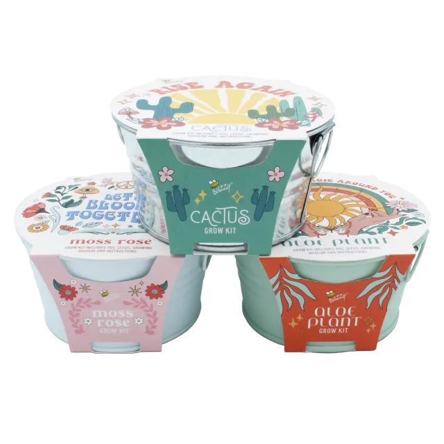 Buzzy Seeds Mini Desert dyrkningssæt kaktus 3-pak