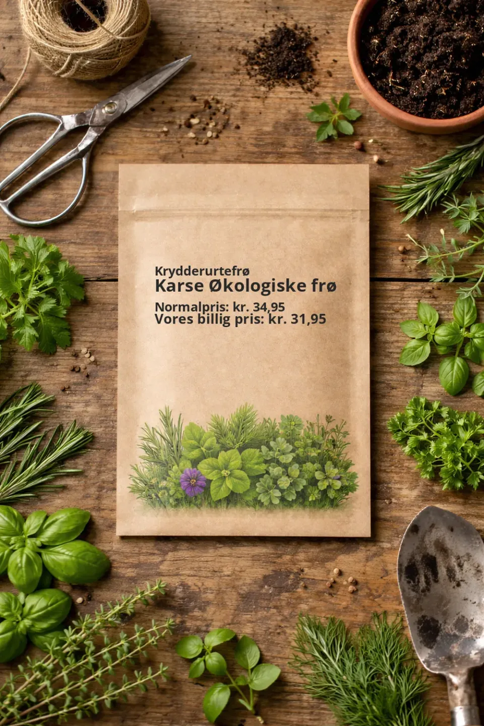 Trifolium karse frø økologisk vindueskarm