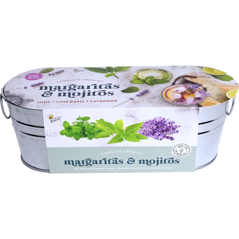 Buzzy Seeds Cocktail dyrkningssæt mynte limebasilikum lavendel