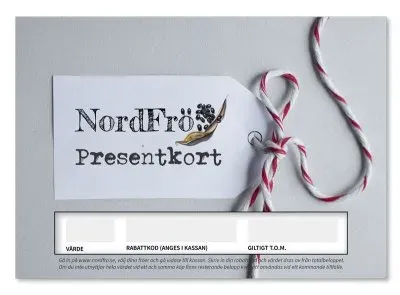 NordFrö Presentkort gavekort stor gave til haven