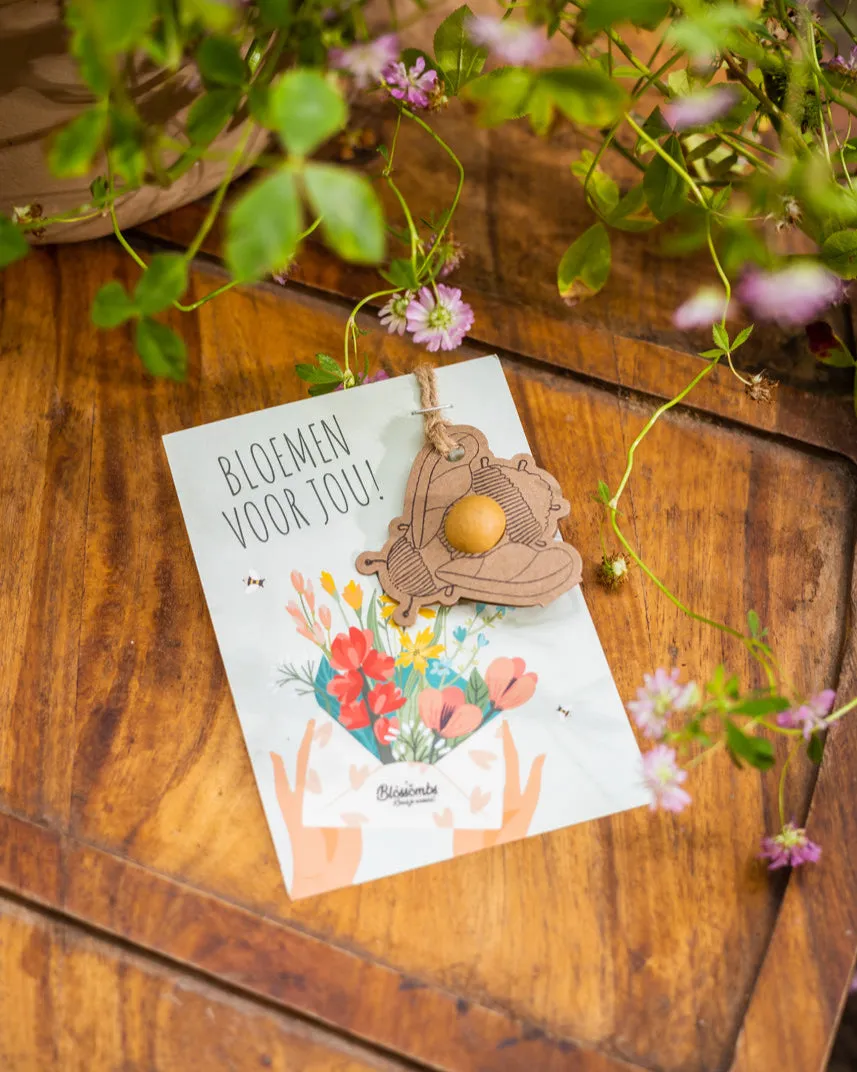 Blossombs Hanger Humlebi frøbombe kort blomster til dig