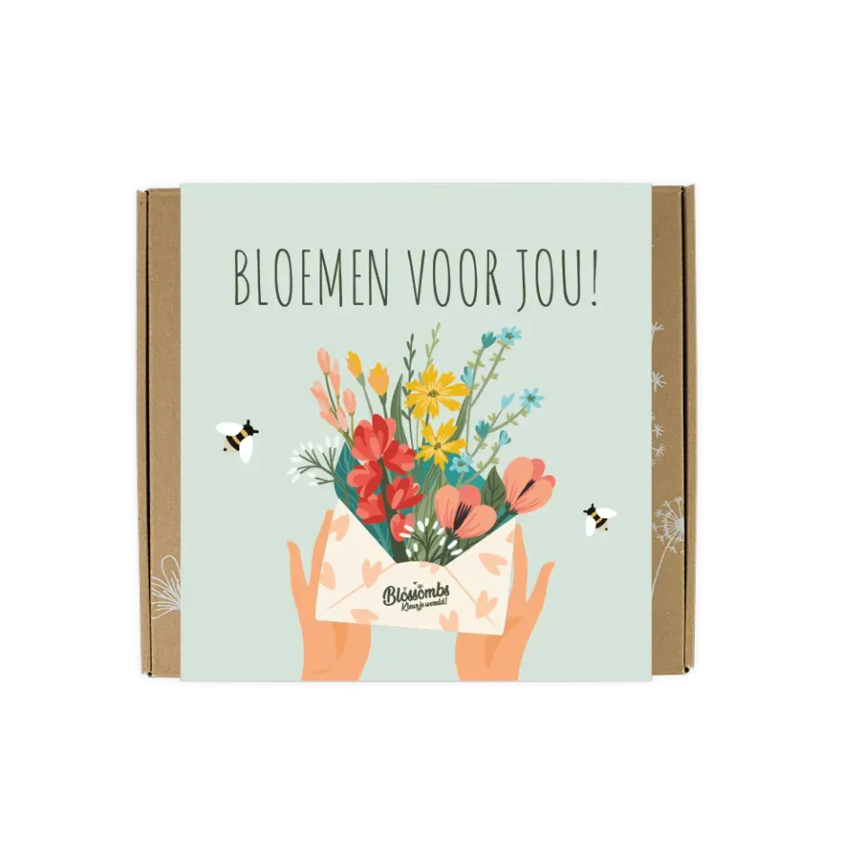 Blossombs Gift Box Medium Bloemen voor jou frøbomber 9 stk vilde blomster