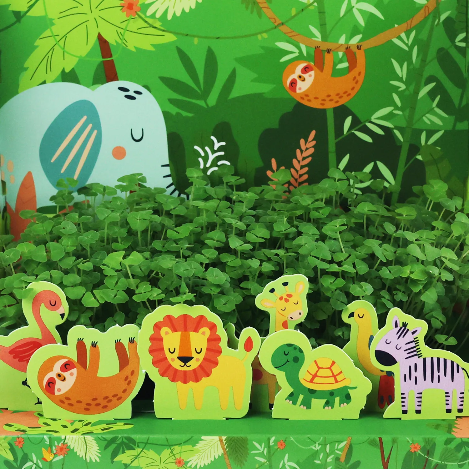 Buzzy Seeds Jungle Chia dyrkningssæt 11 jungledyr