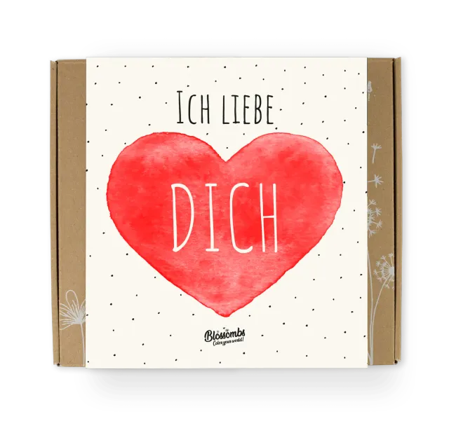 Blossombs Gift Box Medium frøbomber 9 stk Ich liebe dich