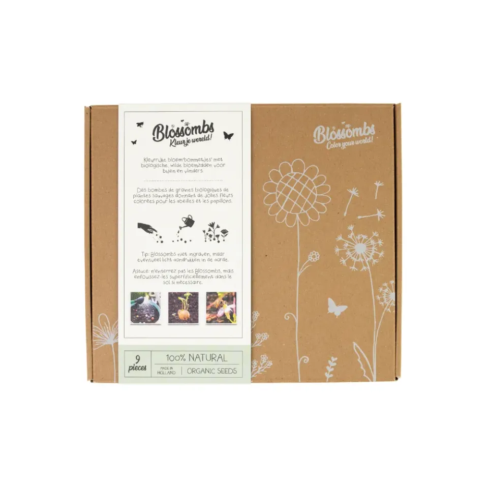 Blossombs Medium gaveæske frøbomber 9 stk mix