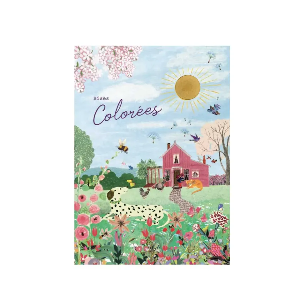 Blossombs Kort Pink House frøbombe kort okker 1 stk