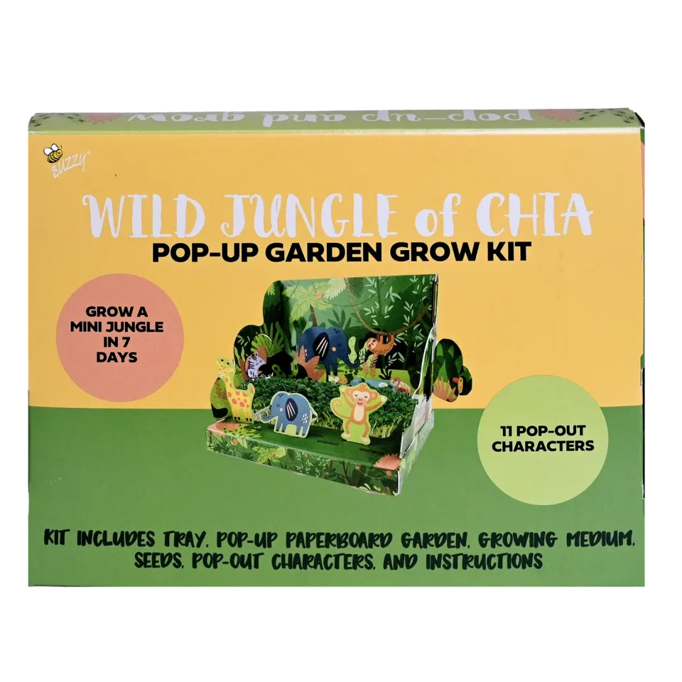 Buzzy Seeds Jungle Chia dyrkningssæt 11 jungledyr