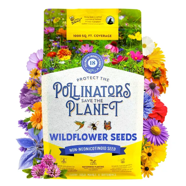 Buzzy Seeds Pollinator vildblomst frøblanding 450 g