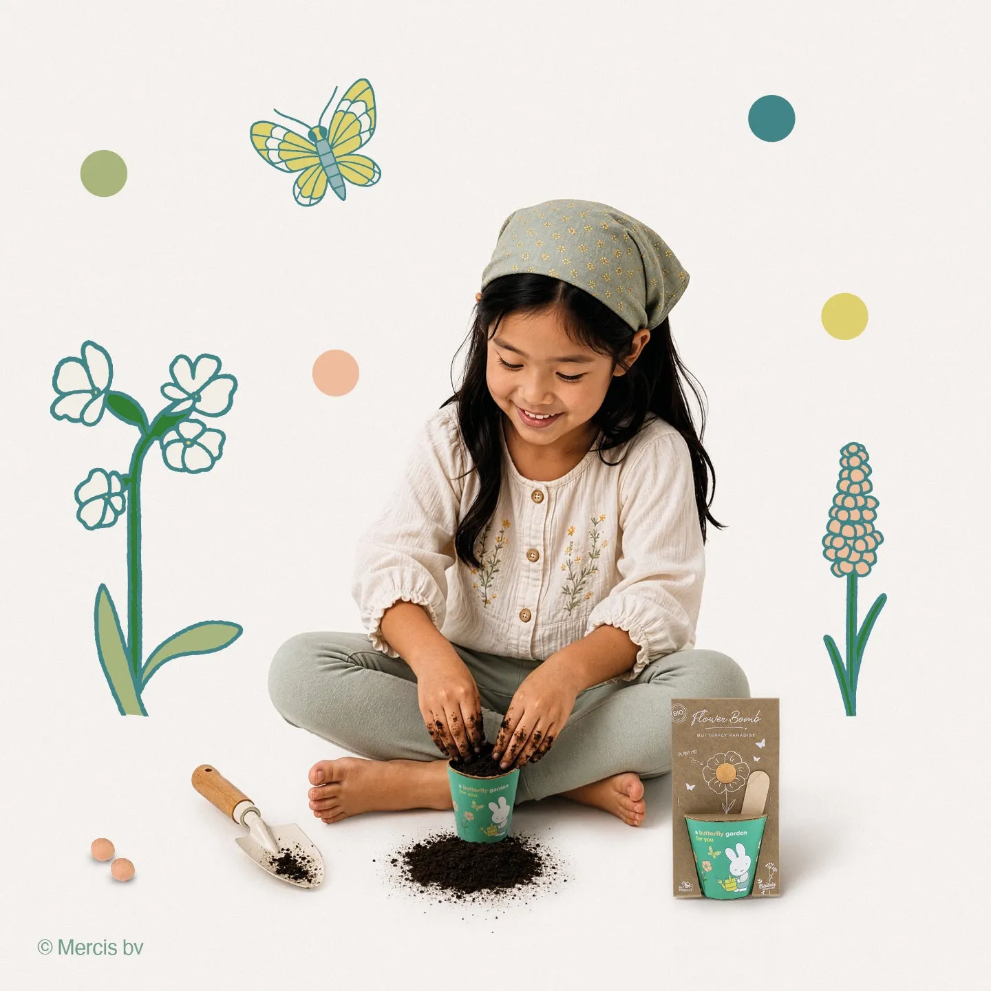 Miffy Butterfly Garden dyrkningssæt frøbombe sommerfugle
