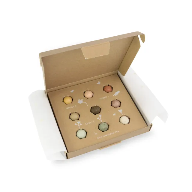 Blossombs Gift Box Medium frøbomber 9 stk farvemix