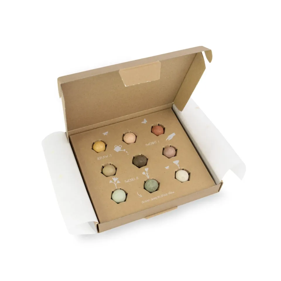 Blossombs Gift Box Medium frøbomber 9 stk farvemix