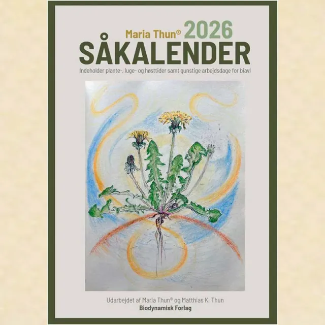 Urtegartneriet øko Såkalender 2026 Maria Thun bog 48 sider