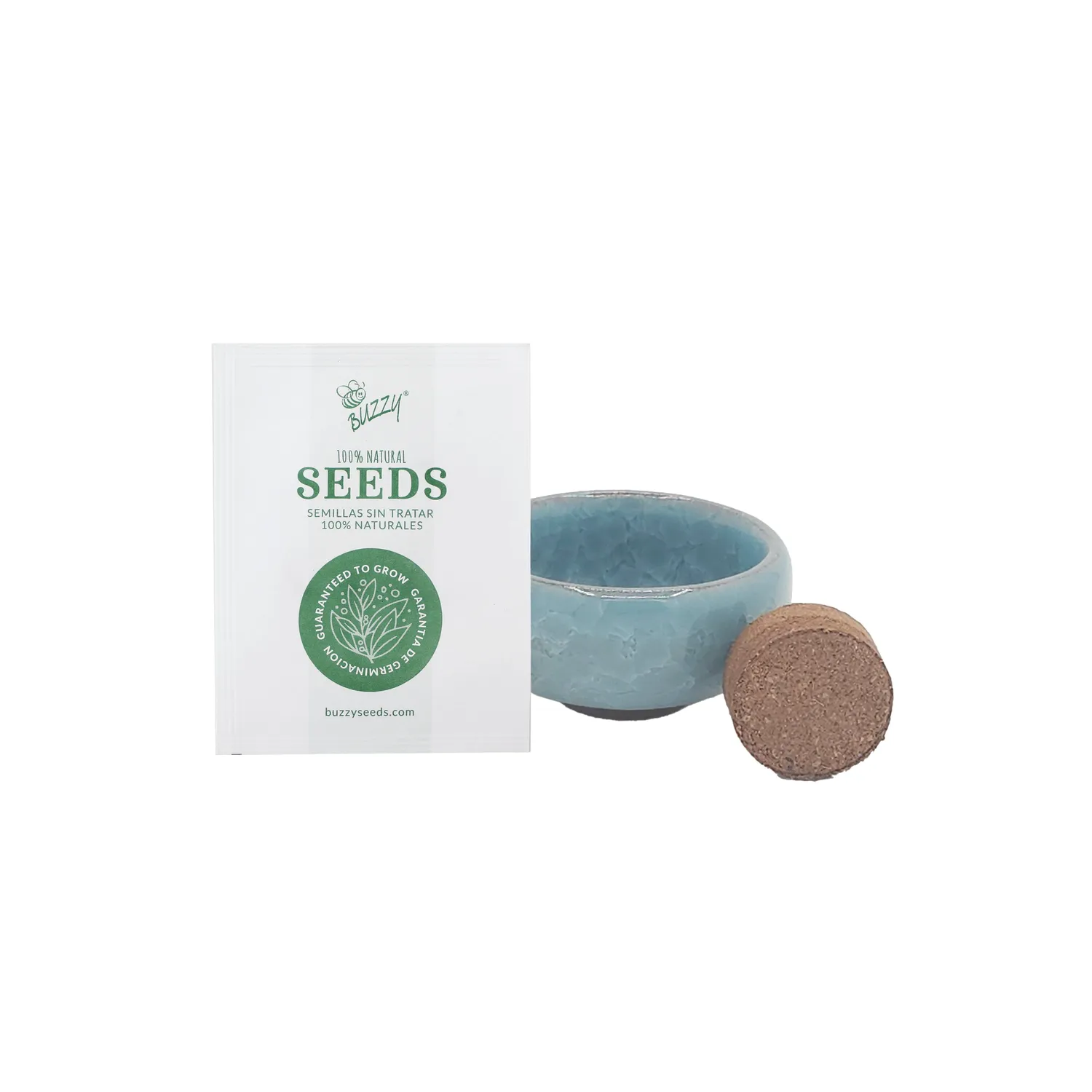 Buzzy Seeds Bonsai dyrkningssæt 4 mini keramikpotter