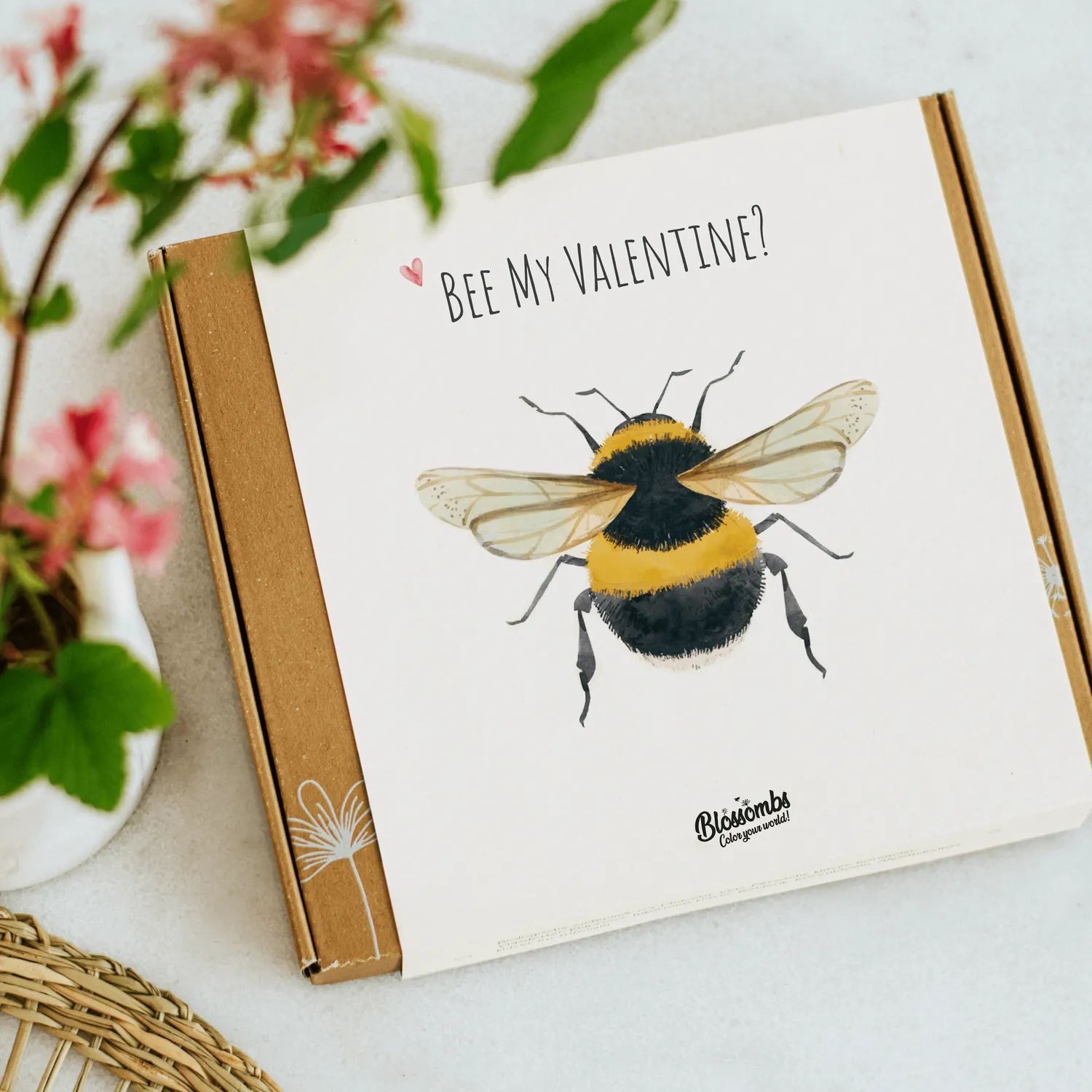 Blossombs Valentine Bi gaveæske medium vilde blomster