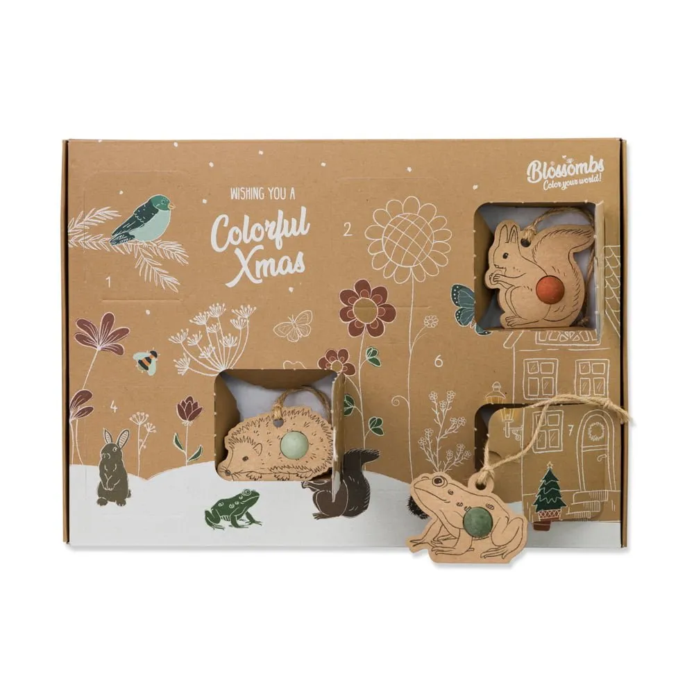 Blossombs Adventskalender frøbomber 7 låger jule