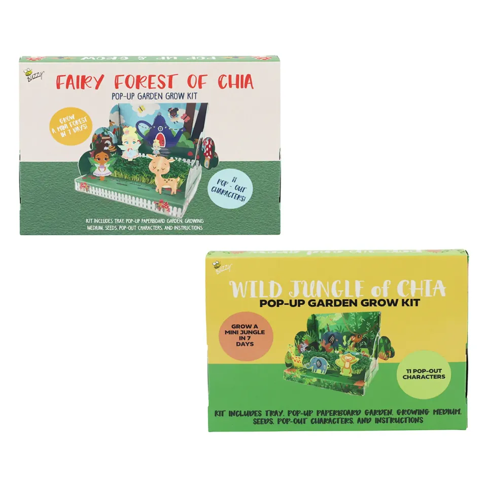 Buzzy Seeds Fairy & Jungle Chia dyrkningssæt 2-pak